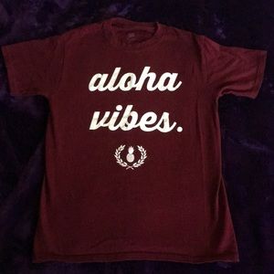 Burgundy Hawaii T-shirt